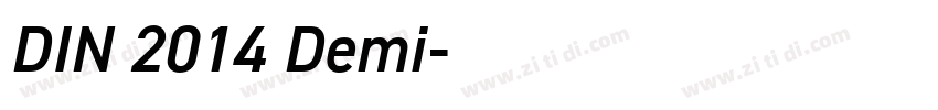 DIN 2014 Demi字体转换